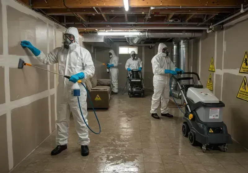 Basement Moisture Removal and Structural Drying process in Elkhart, TX